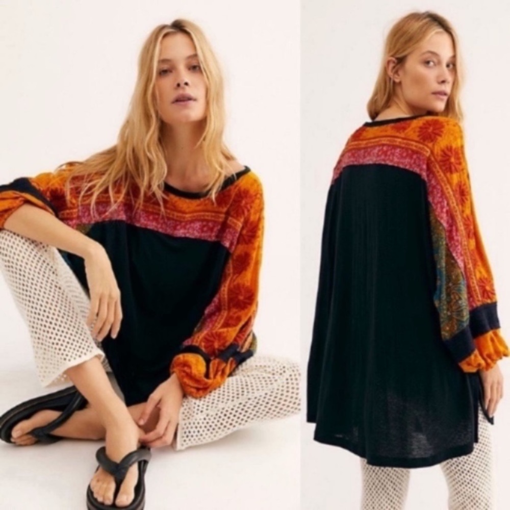 NWT-Free People Boho Embroidered Oversized Tunic